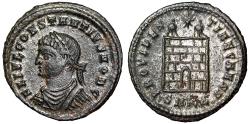 Ancient Coins - Constantius II Silvered Nummus "Campgate" Cyzicus Good Very Fine
