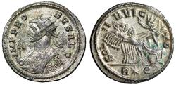 Ancient Coins - Probus Silvered Antoninianus "Sol Riding Quadriga" Rome Extremely Fine