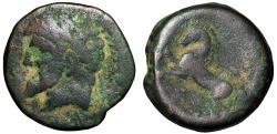 Ancient Coins - King of Numidia: Micipsa "Bearded Male & Horse Rearing"