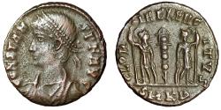 Ancient Coins - Constans I "Portrait left & Soldiers" Cyzicus Very Rare