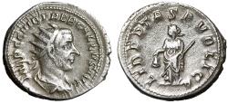 Ancient Coins - Trebonianus Gallus AR Antoninianus "Libertas with Pileus" Good Very Fine