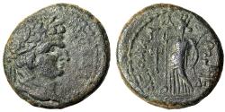 Ancient Coins - Titus AE23 of Ascalon, Judaea "Tyche-Astarte, Trident" Scarce