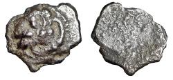 Ancient Coins - Celtic, Uncertain Uniface AR Obol "Celticized Herakles / Blank" Very Rare