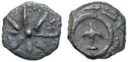 Ancient Coins - Alexander Jannaeus (Hasmonean Dynasty of Judea) Lepton "Star & Anchor"