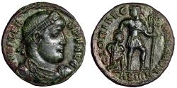Ancient Coins - Valens Nummus "GLORIA ROMANORVM Emperor Dragging Captive" Sirmium