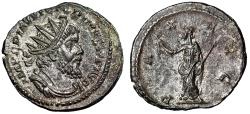 Ancient Coins - Victorinus Silvered Antoninianus "Pax" Extremely Fine