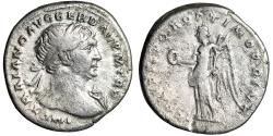 Ancient Coins - Trajan AR Denarius "SPQR OPTIMO PRINC Victory" Rome