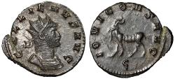 Ancient Coins - Gallienus Zoo Series Antoninianus "Bearded Goat Left" Extremely Fine