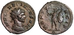 Ancient Coins - Aurelian Antoninianus "MARTI PACIF Mars, Spear & Shield" Rare