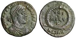 Ancient Coins - Valentinian I "Wreath, Votive" Sirmium Scarce Very Fine