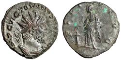 Ancient Coins - Victorinus Silvered Antoninianus "Pietas" Extremely Fine