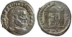Ancient Coins - Maximian (Maximianus Herculius) AE Follis "Roma in Temple" Good Very Fine
