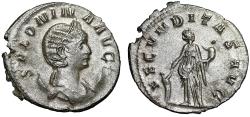 Ancient Coins - Salonina AR Antoninianus "Fecunditas, Child" Rome Extremely Fine