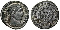 Ancient Coins - Constantine I The Great Silvered Nummus "VOT XXX" Heraclea Good Very Fine