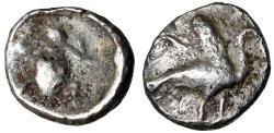 Ancient Coins - Cilicia, Mallos AR Tetartemorion "Turtle & Swan" Very Rare