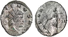 Ancient Coins - Gallienus Silvered Antoninianus "Fortuna, Luck and Fortune" Extremely Fine