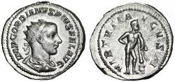 Ancient Coins - Gordian III AR Antoninianus "Hercules Leaning on Club (Farnese Hercules)"