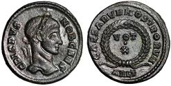 Ancient Coins - Crispus, Eldest Son of Constantine I The Great "Votive" Arles Extremely Fine