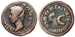 Ancient Coins - Augustus AE As "Portrait Left / SC" M Salvius Otho Moneyer