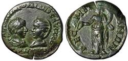 Ancient Coins - Gordian III & Tranquillina AE24 of Mesembria "Portraits / Homonoia"