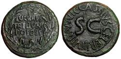 Ancient Coins - Augustus Dupondius "AVGVSTVS TRIBVNIC POTEST" Cassius Celer Very Fine