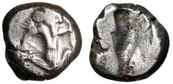 Ancient Coins - Persia, Achaemenid Empire AR Siglos "Kneeling Running, Dagger" Possibly Fouree