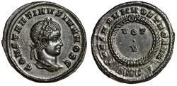 Ancient Coins - Constantine II Caesar "Votive in Wreath" Siscia Extremely Fine
