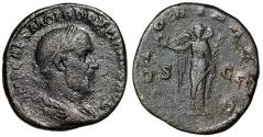 Ancient Coins - Pupienus Sestertius "Portrait / Victory with Wreath and Palm" Rome
