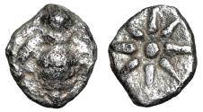 Ancient Coins - Ionia, Ephesos AR Hemiobol "Bee & Star" 500-420 BC