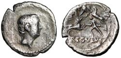 Ancient Coins - L Livineius Regulus AR Denarius "Venatio Scene" Rare