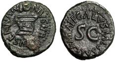Ancient Coins - Augustus Quadrans "Altar, SC" Apronius, Galus, Messalla, Sisenna Moneyers
