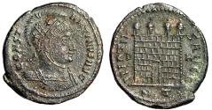 Ancient Coins - Constantine I The Great "Helmeted / Campgate, Four Turrets" Rome Rare