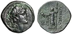 Ancient Coins - Seleucid Kingdom: Alexander I Balas "Zeus with Helmet" Good Very Fine