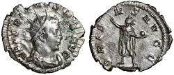 Ancient Coins - Valerian I AR Antoninianus "ORIENS AVGG Sol, Whip" Good Very Fine