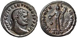 Ancient Coins - Diocletian Follis "Genius Holding Patera & Cornucopiae" Antioch Good Very Fine