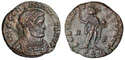 Ancient Coins - Constantine I The Great Follis of Lyons "Sol, Chlamys Both Shoulders" Very Rare