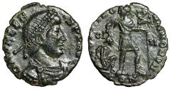 Ancient Coins - Valens "GLORIA ROMANORVM Dragging Captive" Arles Extremely Fine