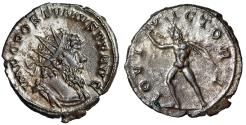 Ancient Coins - Postumus Billon Antoninianus "Jupiter Hurling Thunderbolt" Extremely Fine