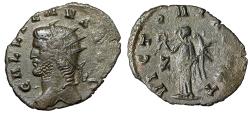 Ancient Coins - Gallienus Antoninianus with Extremely Rare Left Facing Portrait