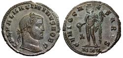 Ancient Coins - Maximinus II as Caesar Follis "Genius of the Caesar" Cyzicus Extremely Fine