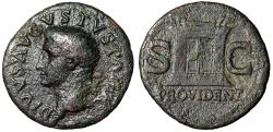 Ancient Coins - Divus Augustus Dupondius "Radiate Portrait & Altar" Fine
