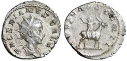 Ancient Coins - Valerian II as Caesar AR Antoninianus "Infant Jupiter on Goat" Good Very Fine