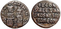 Ancient Coins - Leo VI The Wise & Alexander AE Follis "Enthroned Facing" Very Fine
