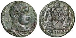 Ancient Coins - Magnentius Centenionalis "Victories, Chi-Rho Christogram" About Extremely Fine