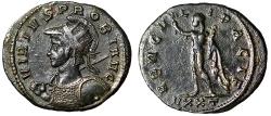 Ancient Coins - Probus Antoninianus "VIRTVS PROBI Helmeted with Spear / Hercules" Rare