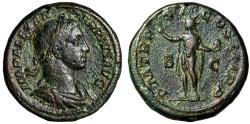 Ancient Coins - Severus Alexander AE As "Sol, Globe" Rome Good Very Fine Rare