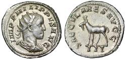 Ancient Coins - Philip II 1000th Anniversary Secular Games of Rome AR Antoninianus "Goat" Choice