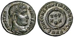 Ancient Coins - Constantine I The Great "VOT XX Wreath" Heraclea Extremely Fine