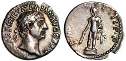 Ancient Coins - Trajan AR Denarius "Hercules with Club" Good Very Fine Rome 100 AD