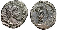 Ancient Coins - Postumus Billon Antoninianus "Victory with Palm" 268 AD Extremely Fine